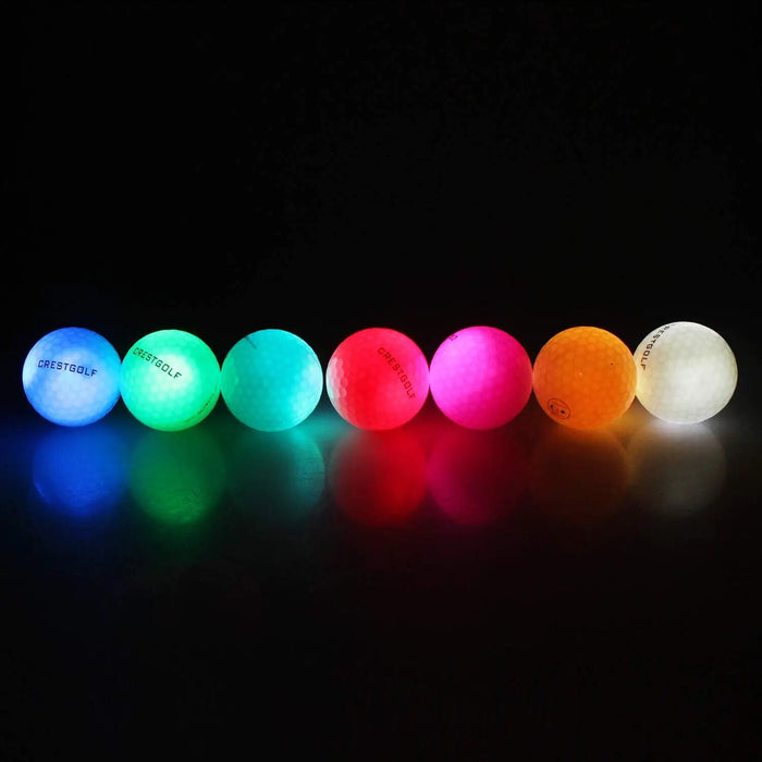 Crestgolf led golfballen - Glow-in-the-dark golfbal - Zes schitterende kleuren - Bivakshop