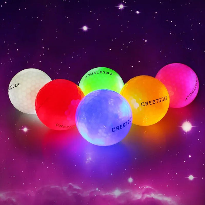 Crestgolf led golfballen - Glow-in-the-dark golfbal - Zes schitterende kleuren - Bivakshop