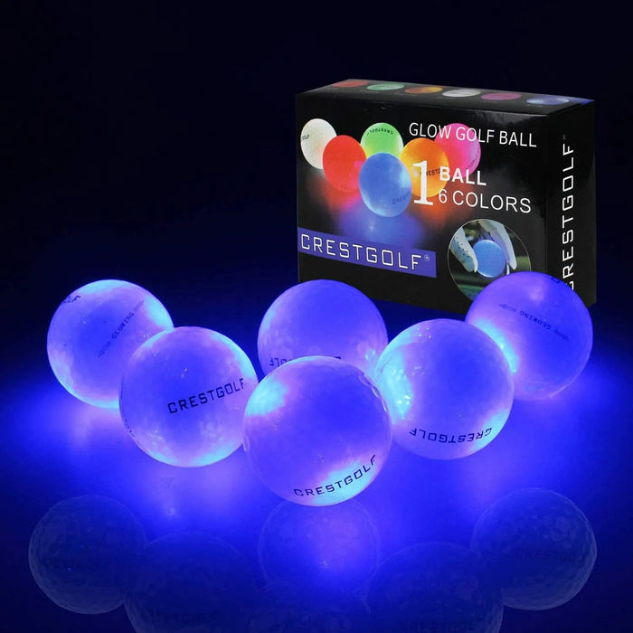 Crestgolf led golfballen - Glow-in-the-dark golfbal - Zes schitterende kleuren - Bivakshop