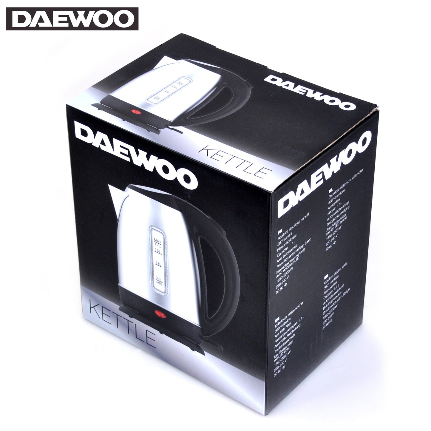 Daewoo SYM-1335: roestvrijstalen draadloze waterkoker - Bivakshop