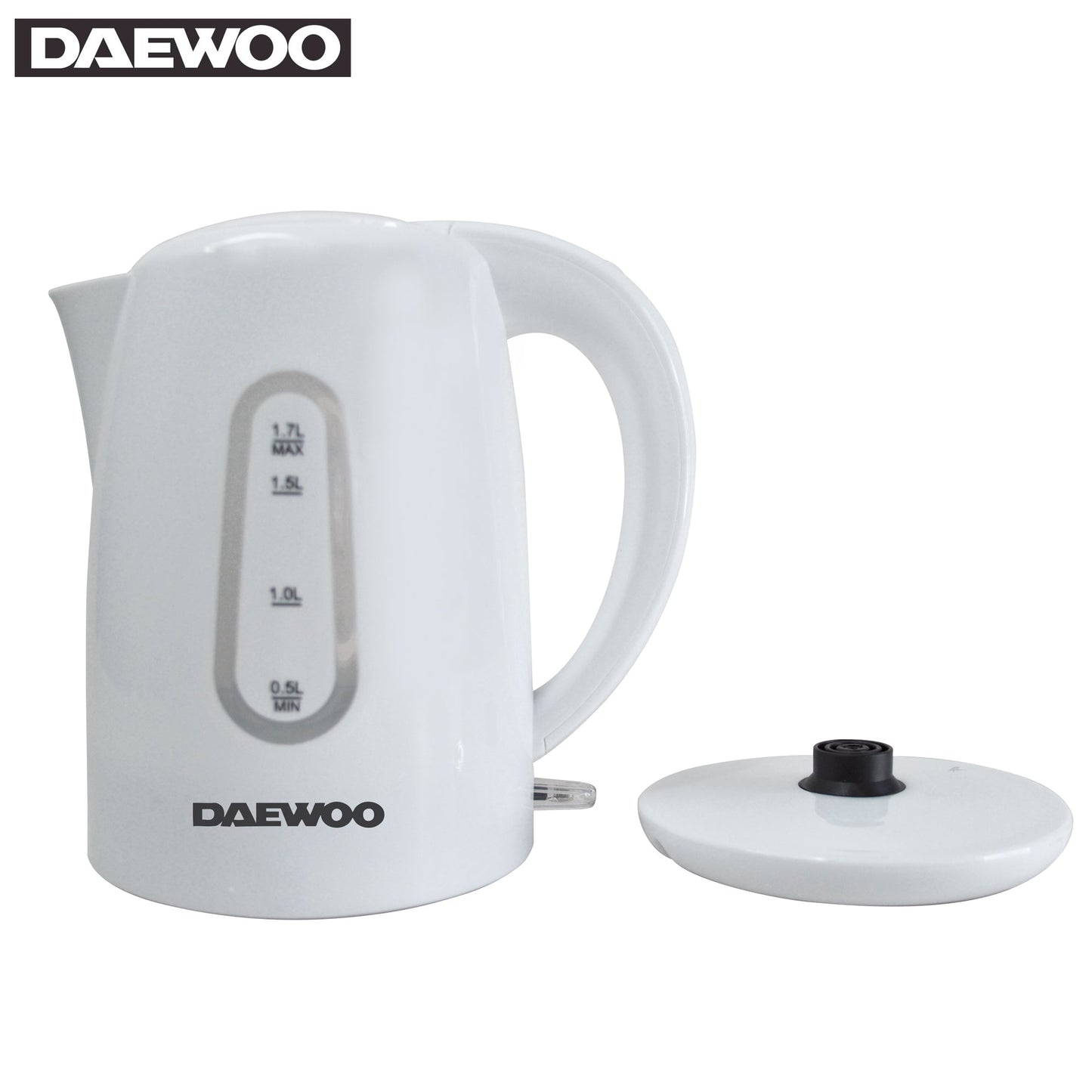 Daewoo SYM-1342: BPA-vrije plastic draadloze waterkoker - 1,7 liter - Bivakshop