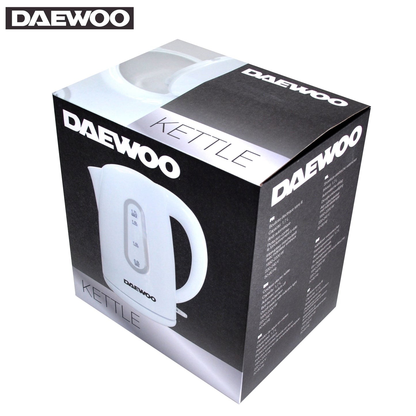 Daewoo SYM-1342: BPA-vrije plastic draadloze waterkoker - 1,7 liter - Bivakshop