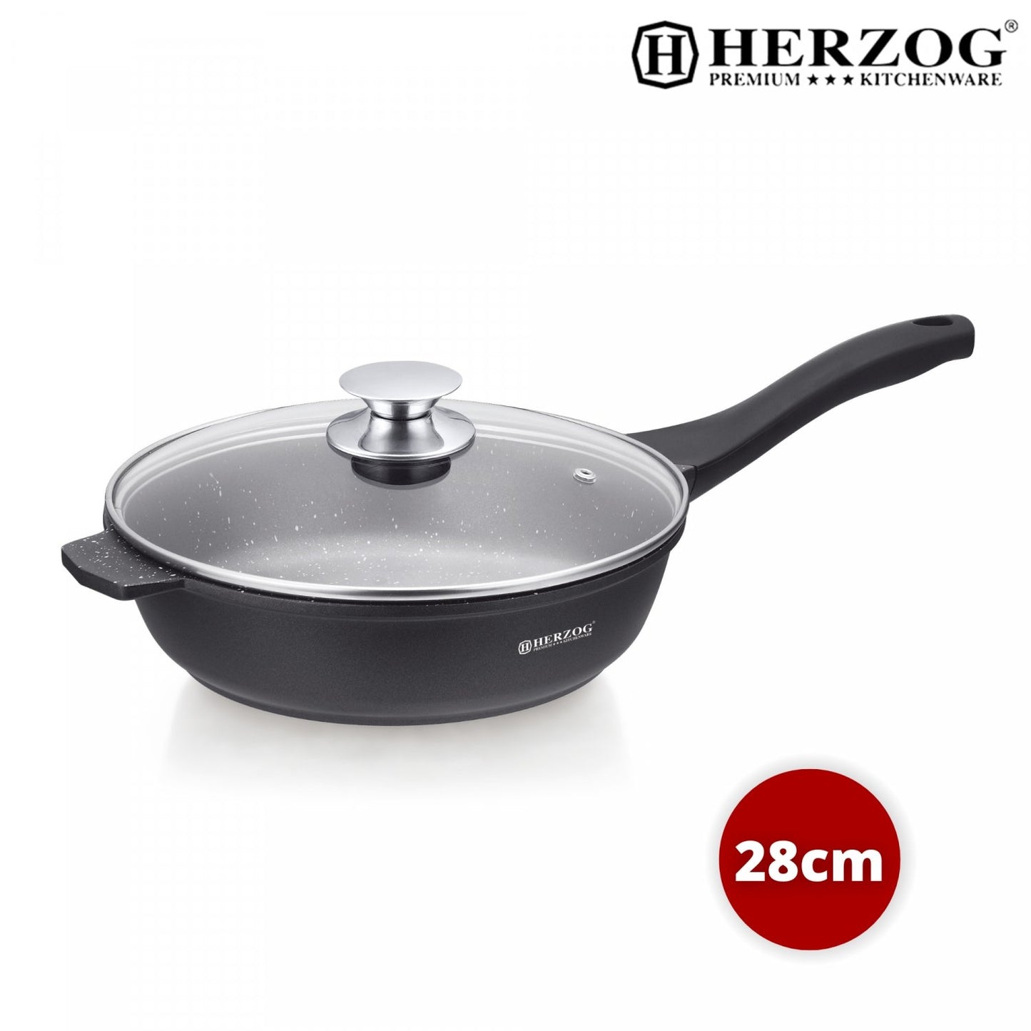 Diepe Droogpan - Herzog - 28cm - PFOA vrij - RVS - Bivakshop