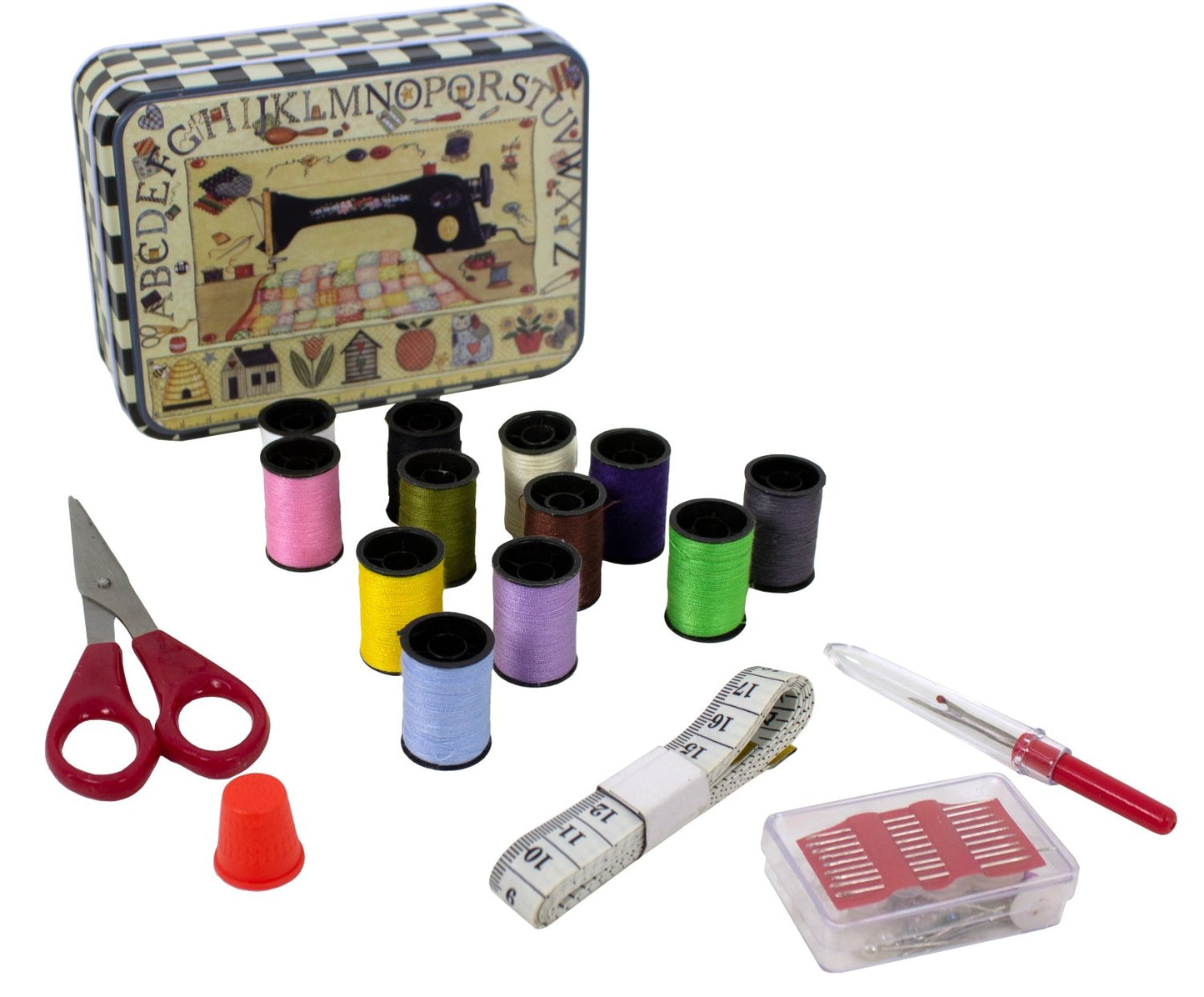 Genius Ideas Naaiset met metalen doos - Bivakshop