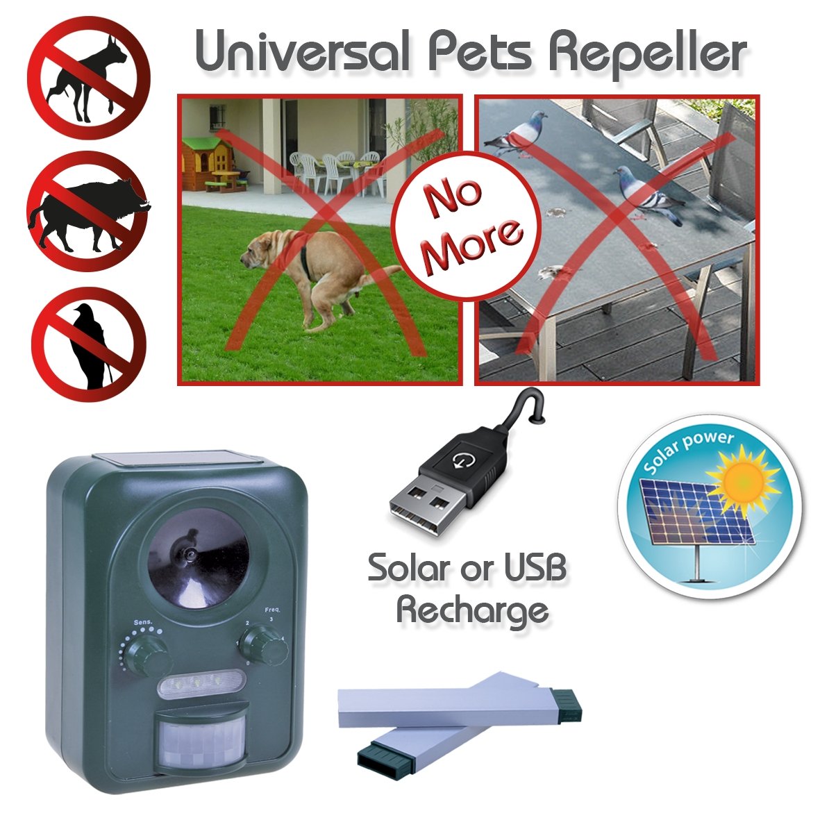Genius Ideas Universal Solar Repeller "Ultieme repeller" - Bivakshop