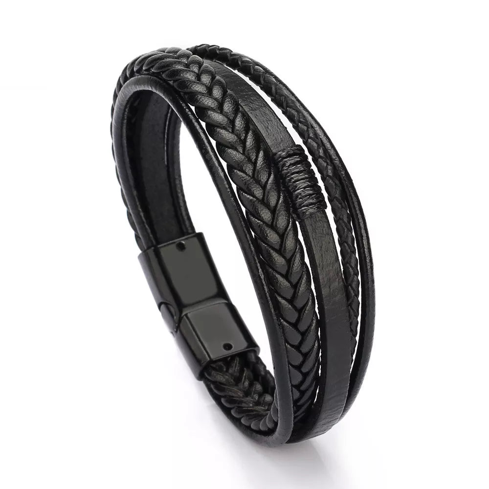 Handgeweven armband heren lederen touw armband etnische stijl sieraden - Bivakshop