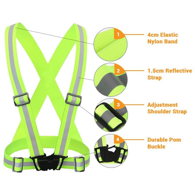 Hardloopvest met verlichting - Reflecterend - Veiligheidsvest - Bivakshop