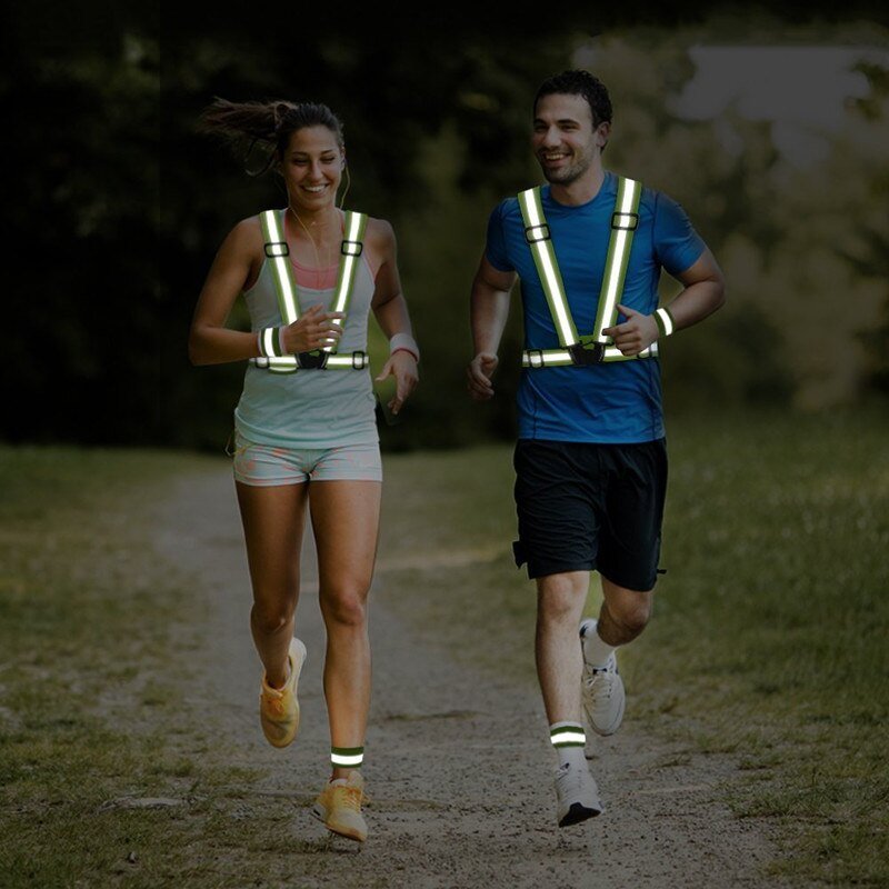 Hardloopvest met verlichting - Reflecterend - Veiligheidsvest - Bivakshop