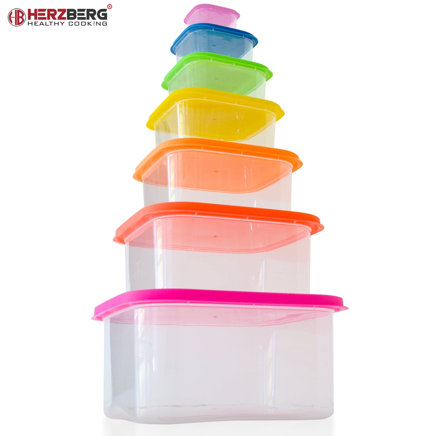 Herzberg 7-in-1 vierkante voedselopslagset - Bivakshop