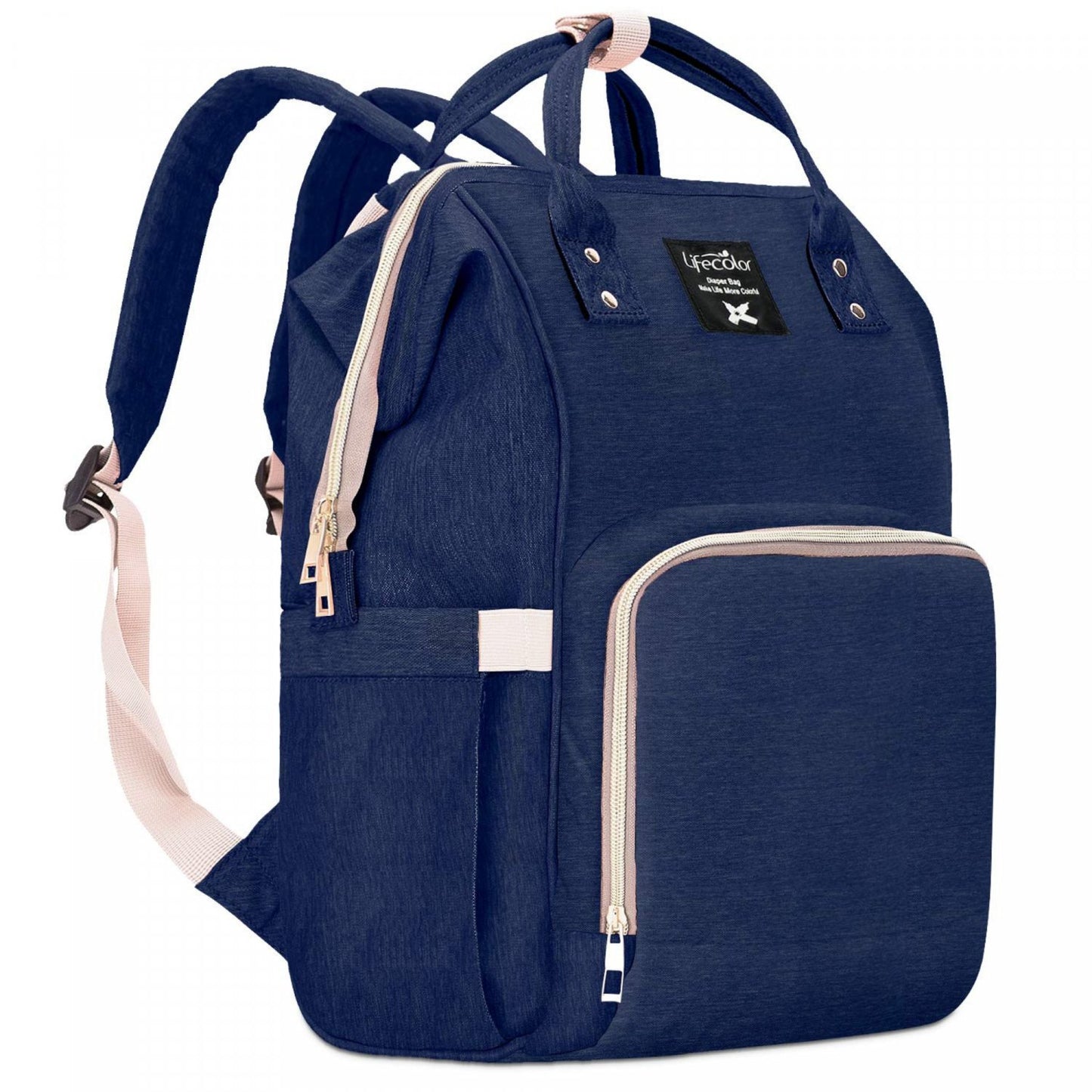 Herzberg HG-03206: Multifunctionele mommy luier- en babyflessentas - Blauw - Bivakshop