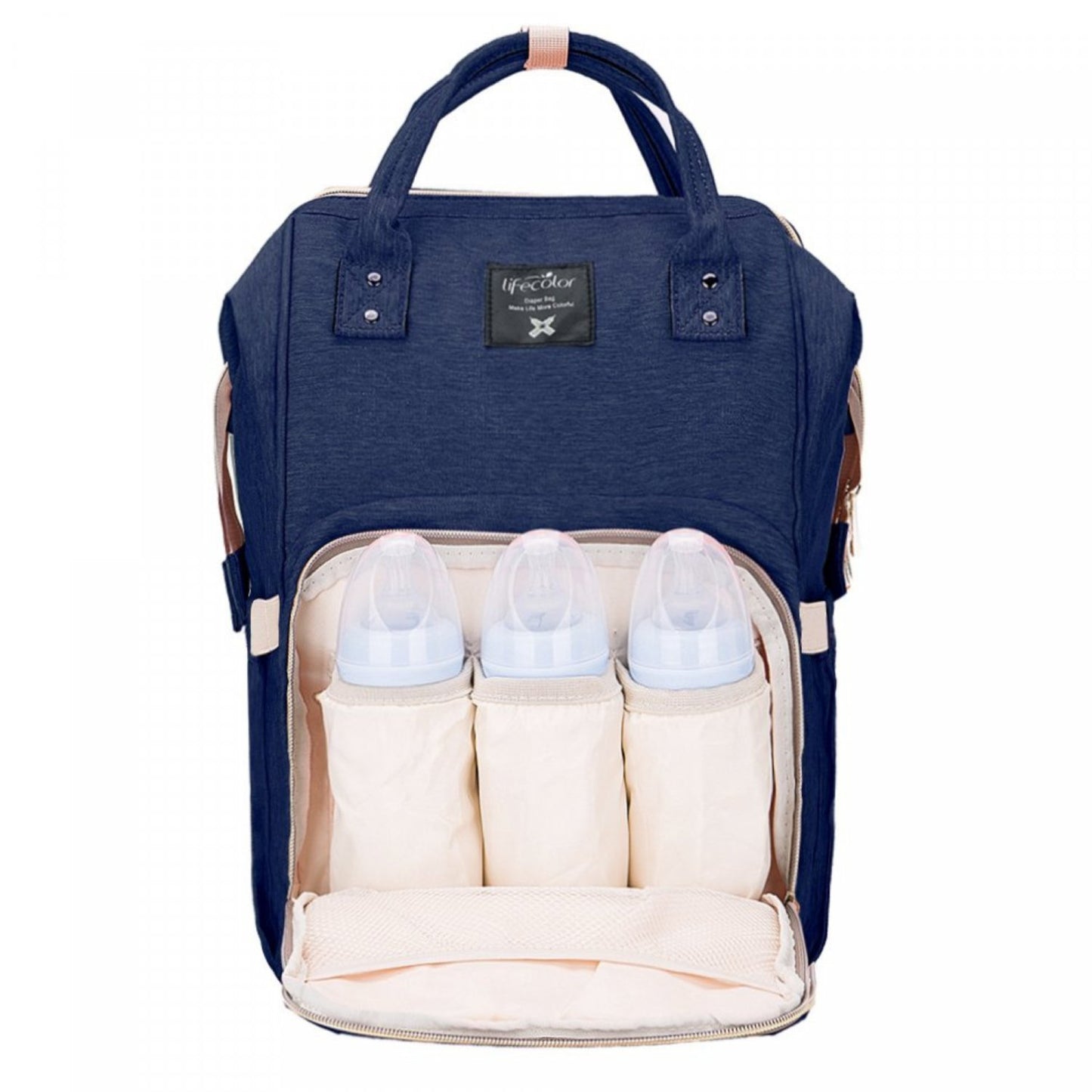 Herzberg HG-03206: Multifunctionele mommy luier- en babyflessentas - Blauw - Bivakshop