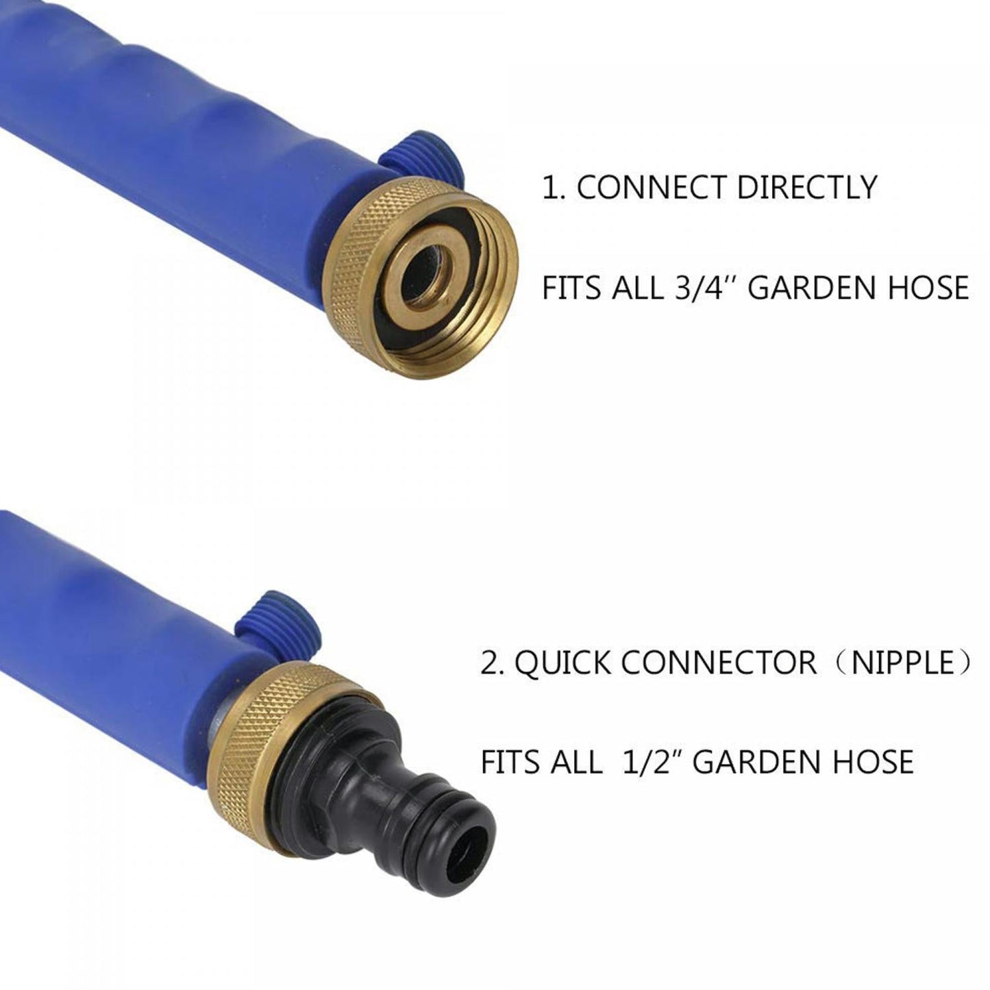 Herzberg HG-03824: Waterstraal hogedrukreiniger met dubbel mondstuk - Blauw - Bivakshop