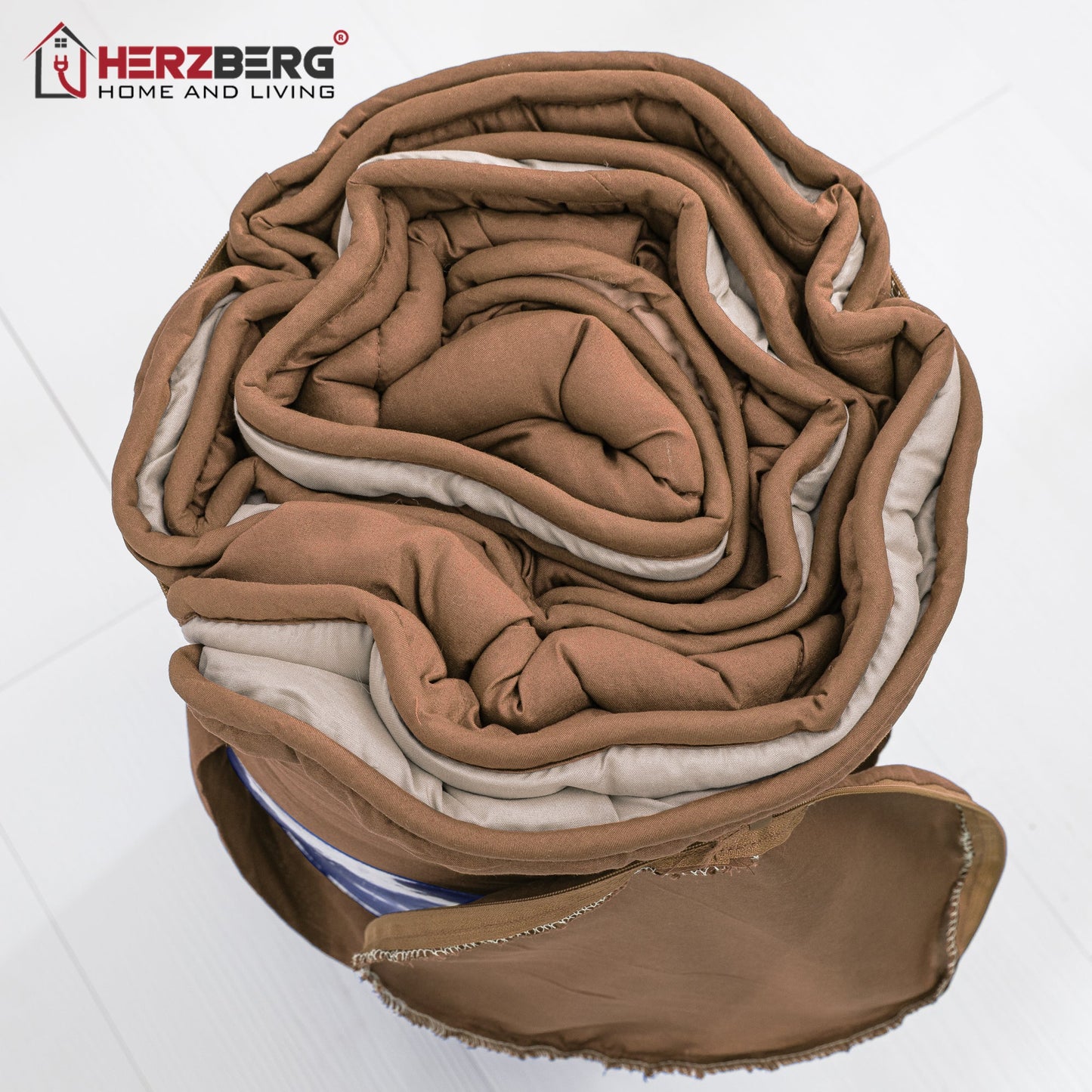 Herzberg HG-2020BCO: Tweekleurig Microfiber Dekbed - 200x200cm Grijs - Bivakshop