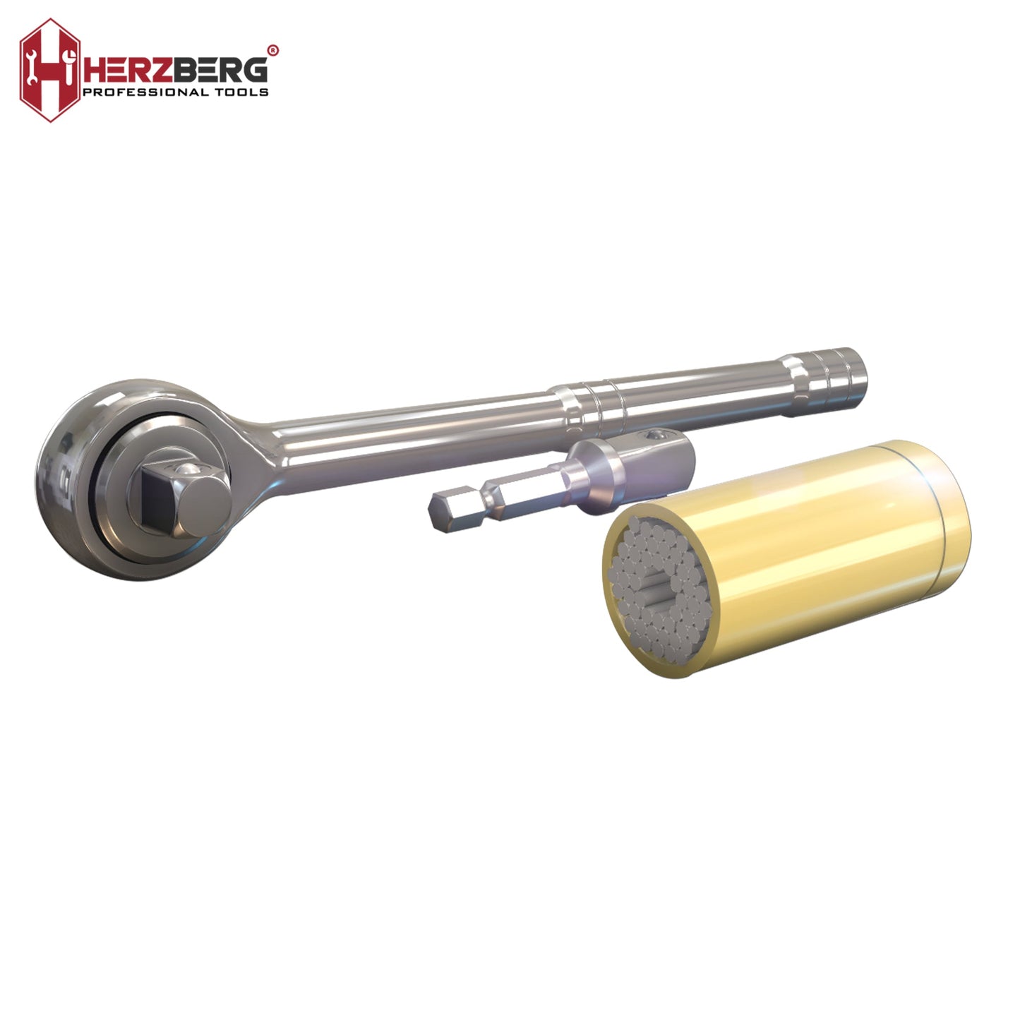 Herzberg HG-5031: 3-delige universele dopsleutel - Bivakshop