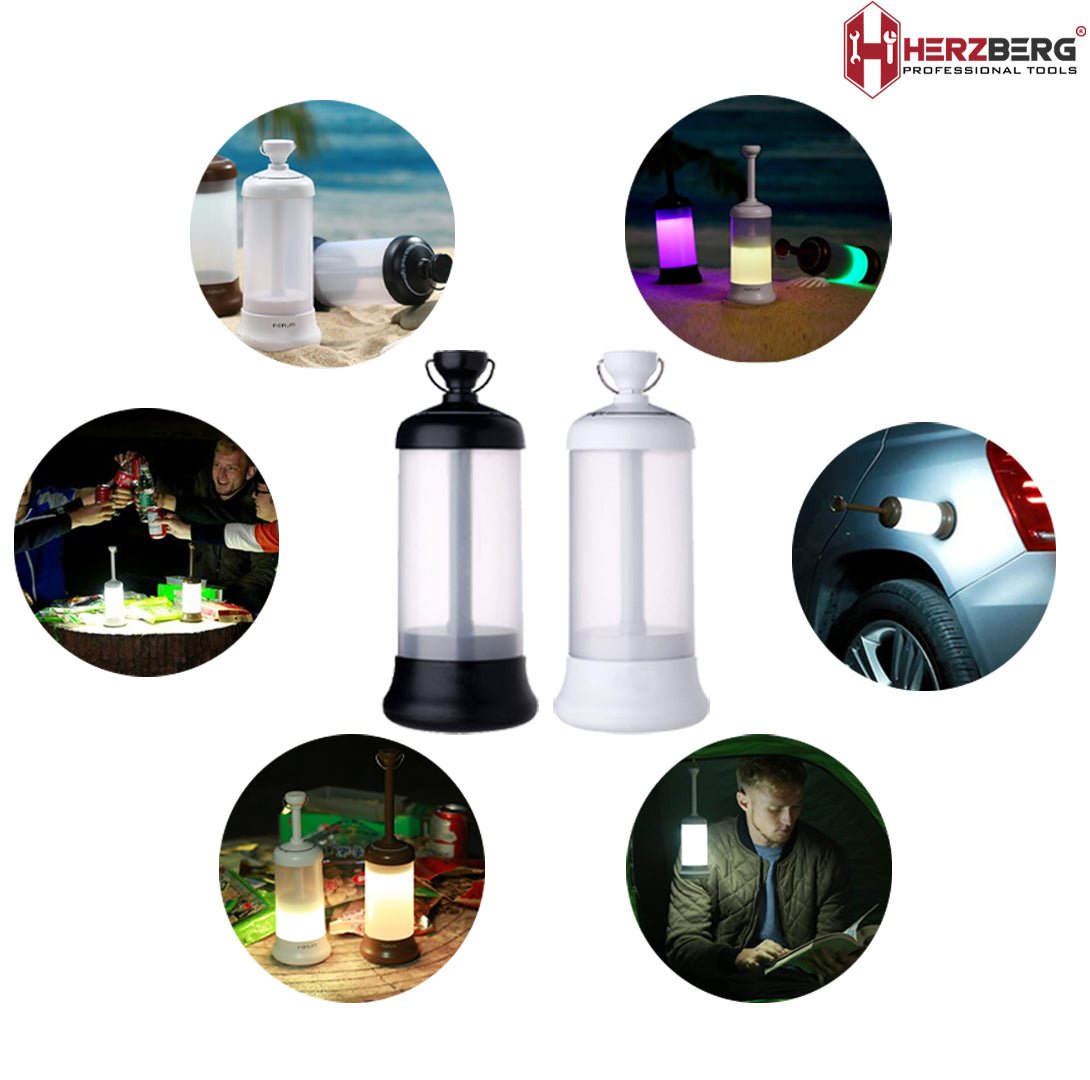 Herzberg HG-5049: LED-Verlichting Op Yoertuig Wit - Bivakshop