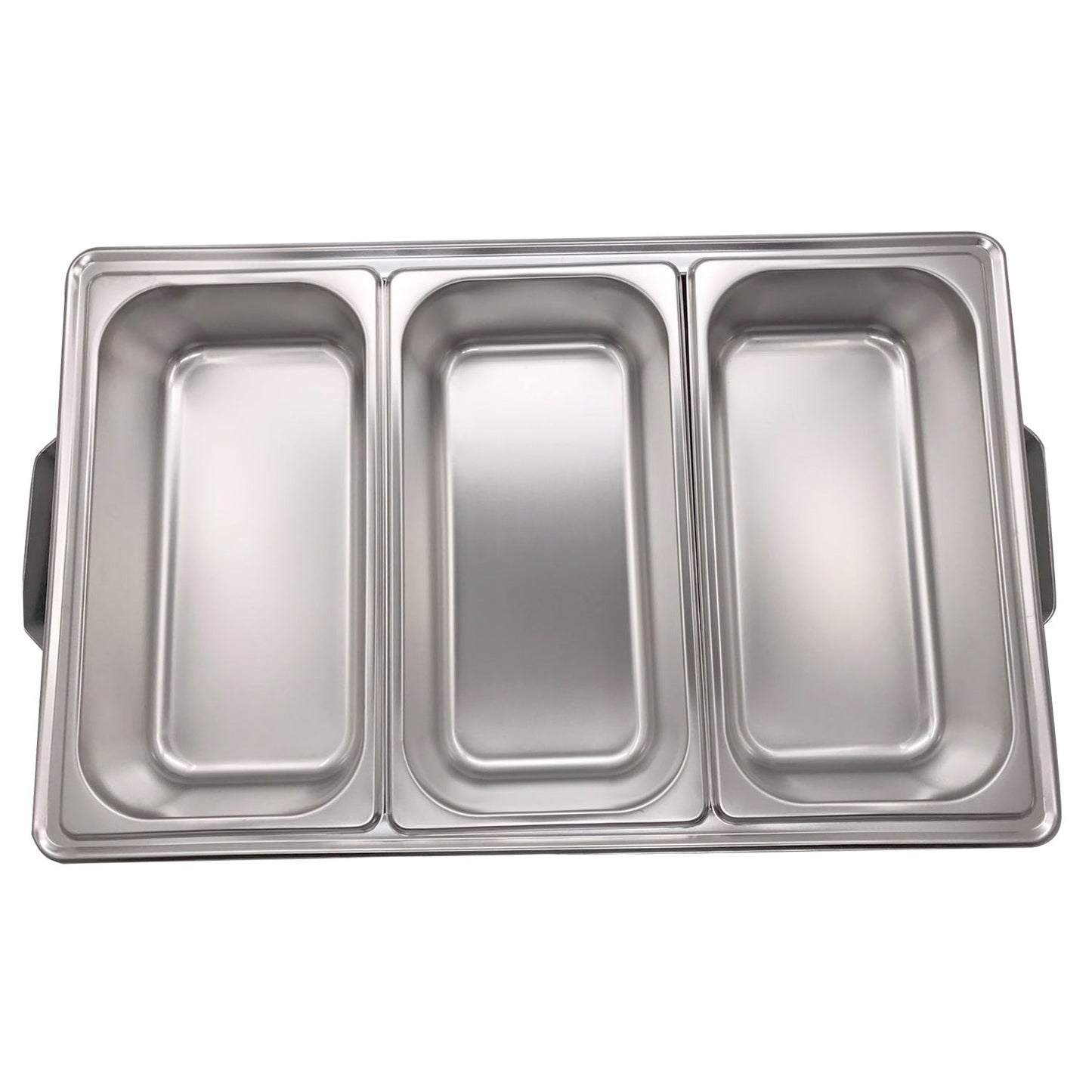 Herzberg HG-8022-3: Roestvrijstalen Chafing Dish - 3 Stuks 1/3e Voedselpan - Roucheax - Bivakshop