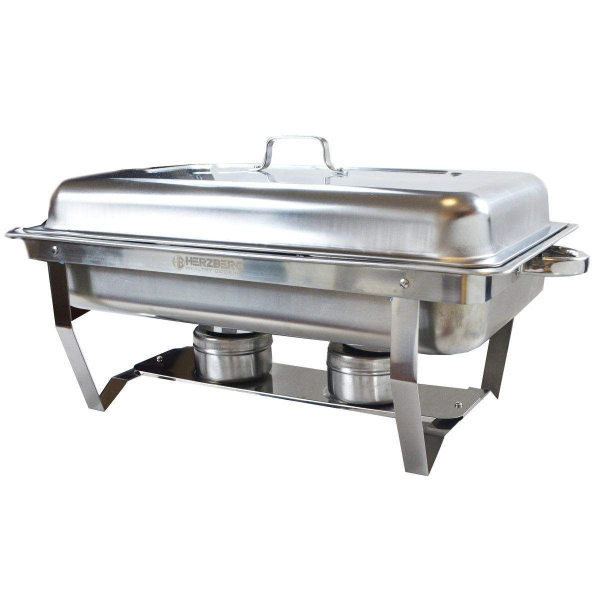 Herzberg HG-8022-3: Roestvrijstalen Chafing Dish - 3 Stuks 1/3e Voedselpan - Roucheax - Bivakshop