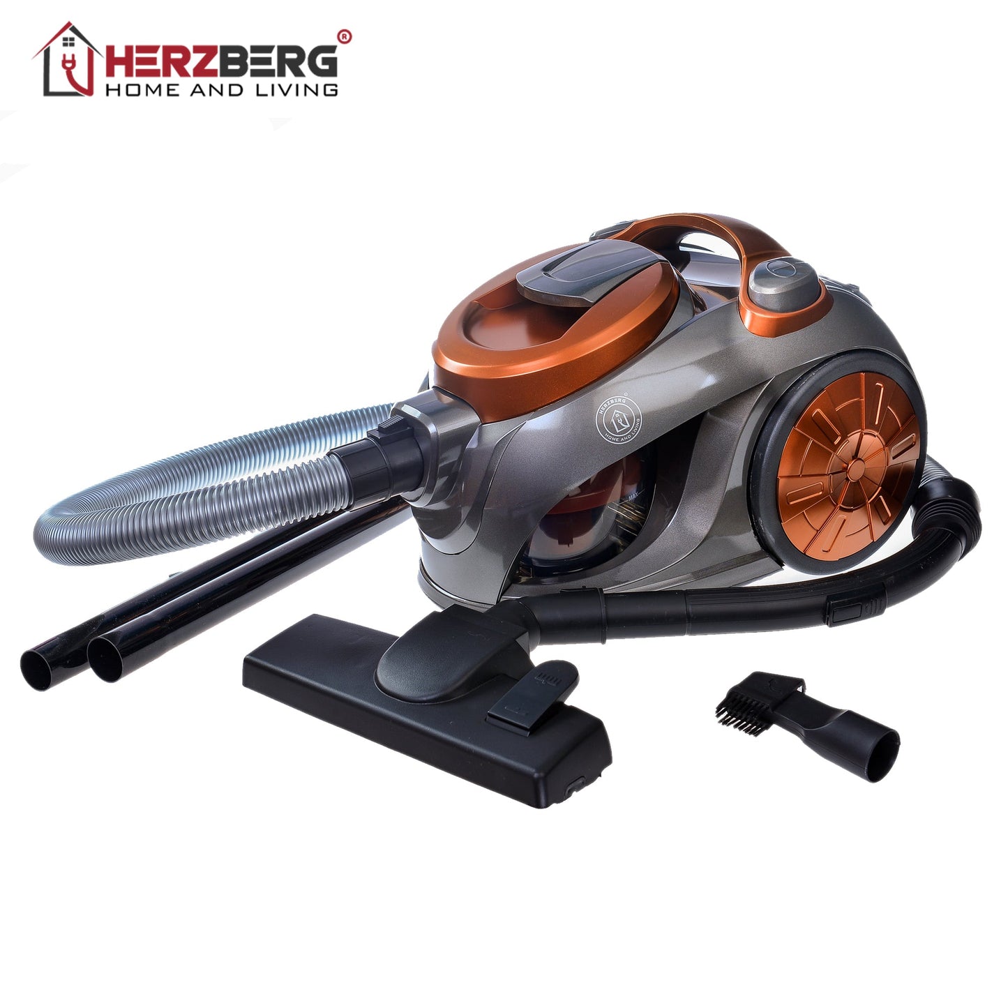 Herzberg HG-8046COP: Stofzuiger zonder zak met meerdere cyclonen - Bivakshop