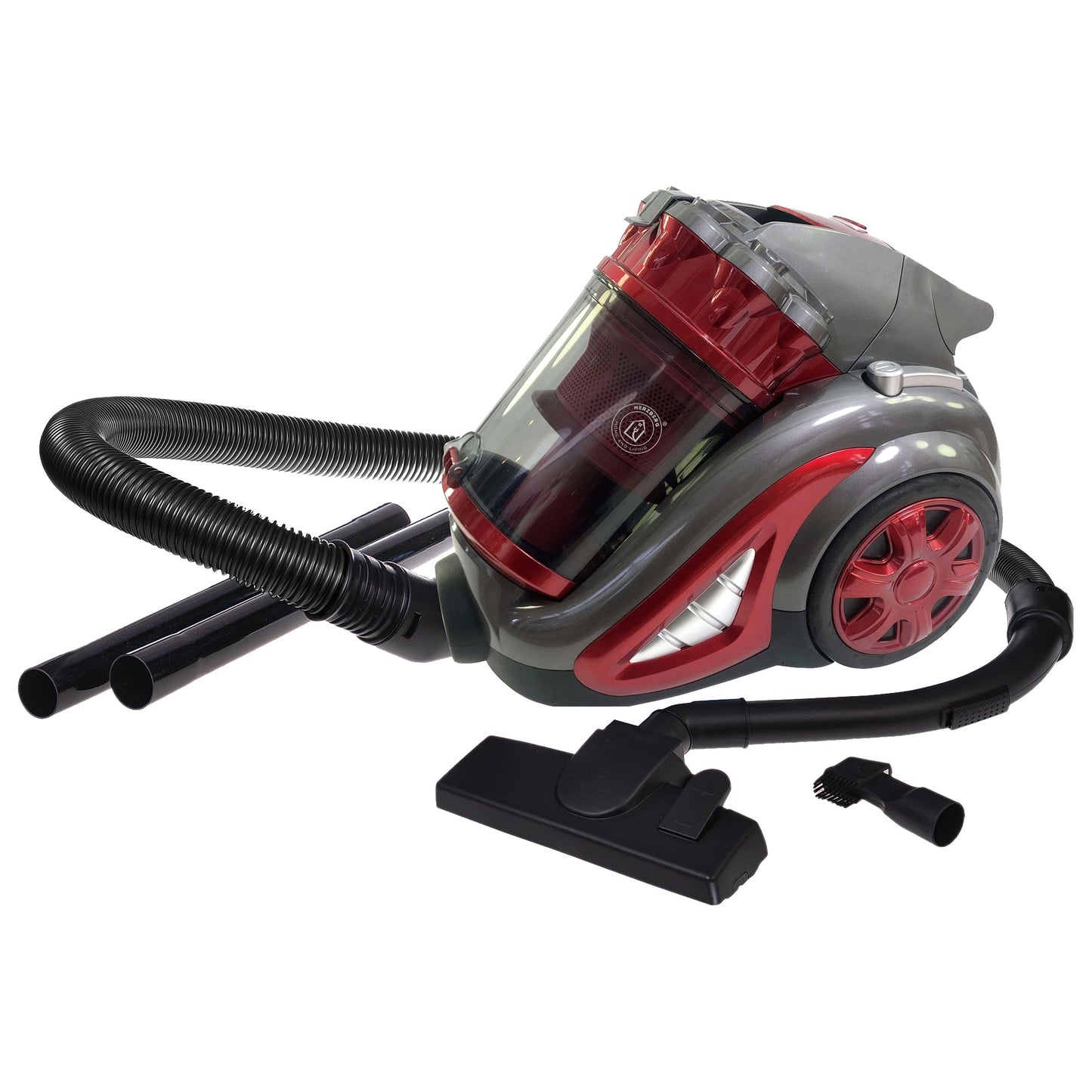 Herzberg HG-8047RED: Stofzuiger zonder zak met meerdere cyclonen - 1200W - Bivakshop