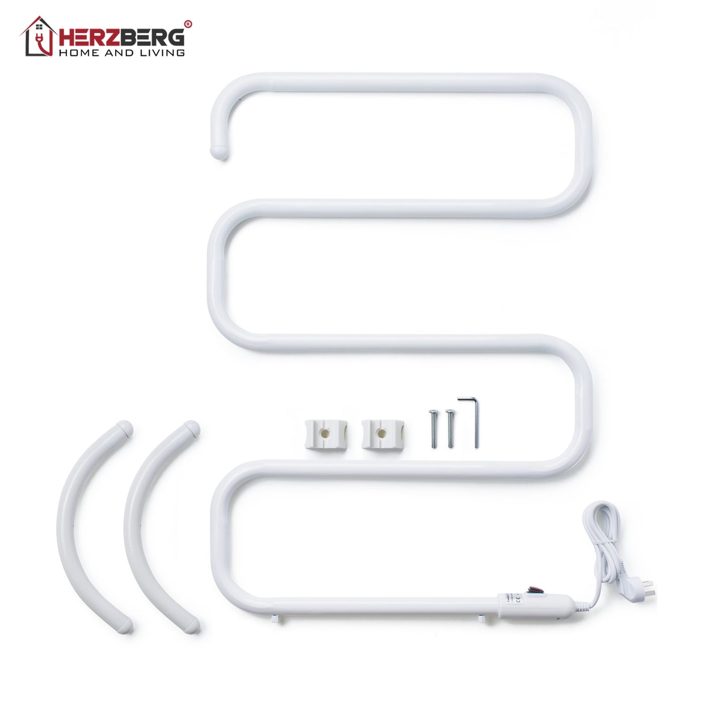 Herzberg HG-8071: elektrisch verwarmd handdoekenrek - Bivakshop