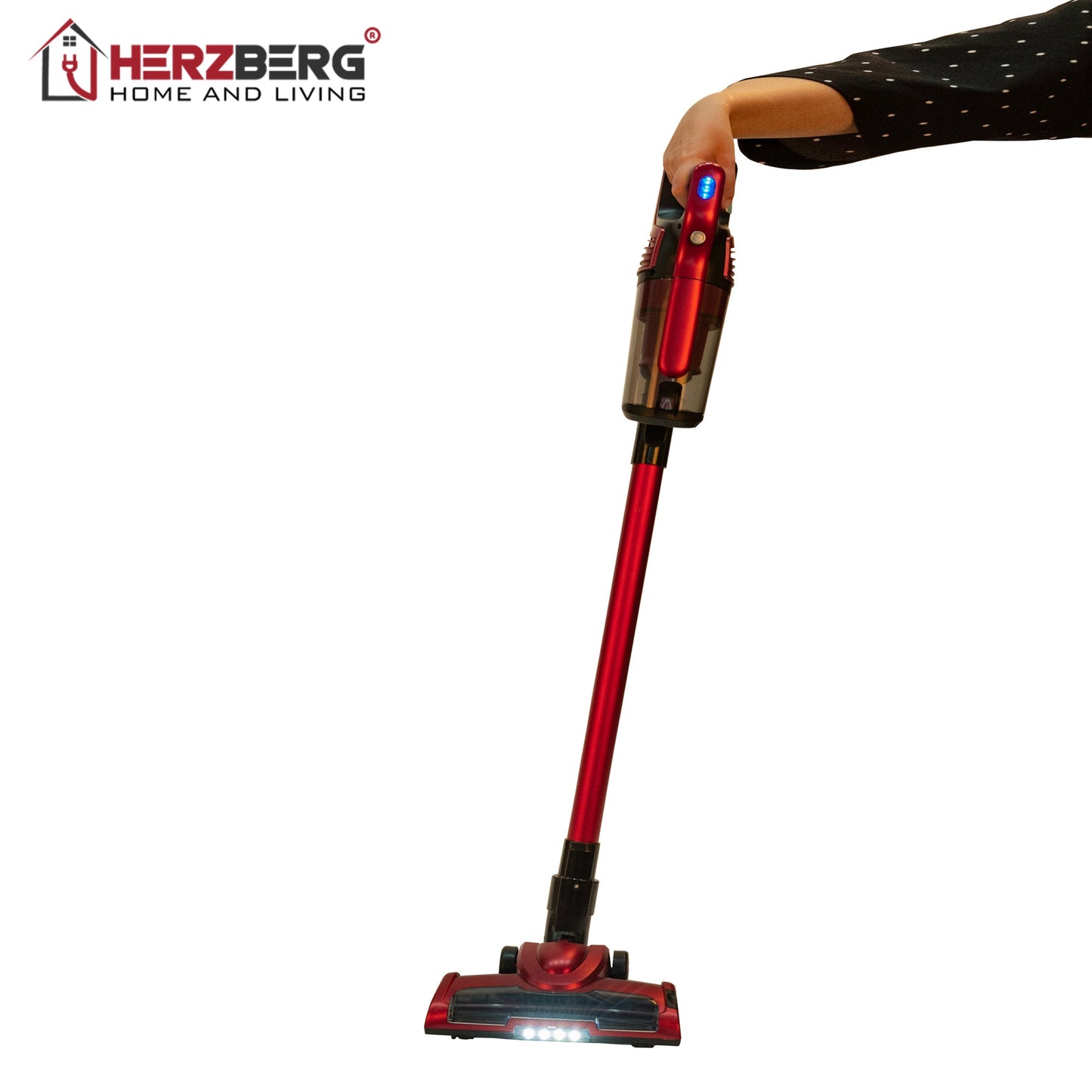 Herzberg HG-8074RD: oplaadbare stofzuiger - Bivakshop