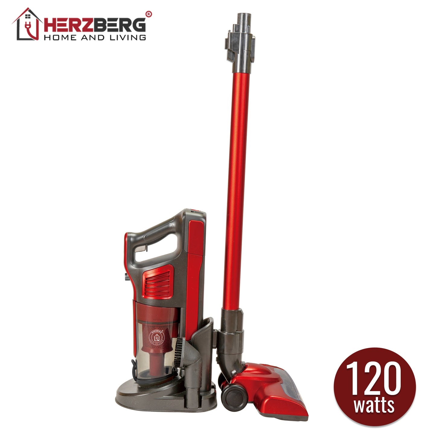 Herzberg HG-8074RD: oplaadbare stofzuiger - Bivakshop