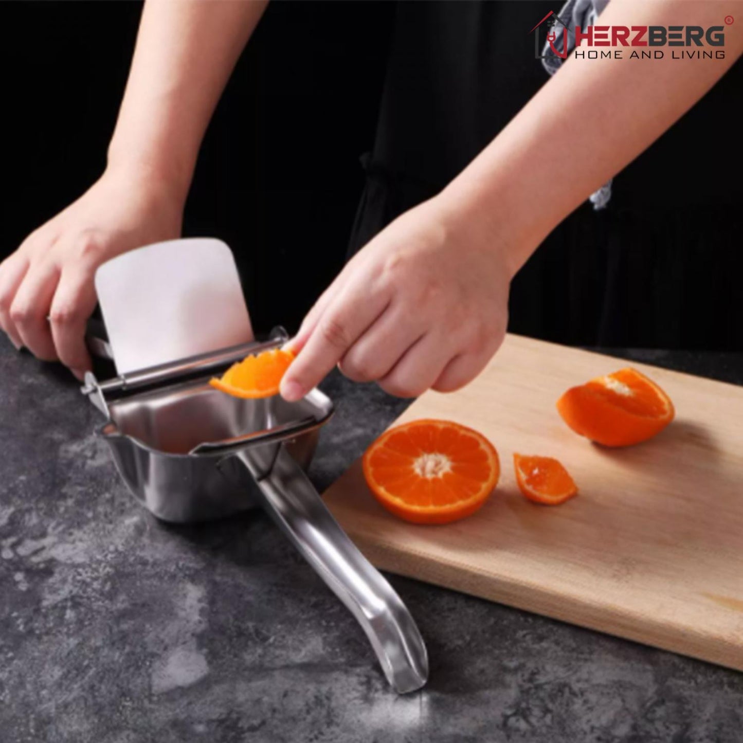 Herzberg roestvrijstalen pers - fruitpers - Bivakshop