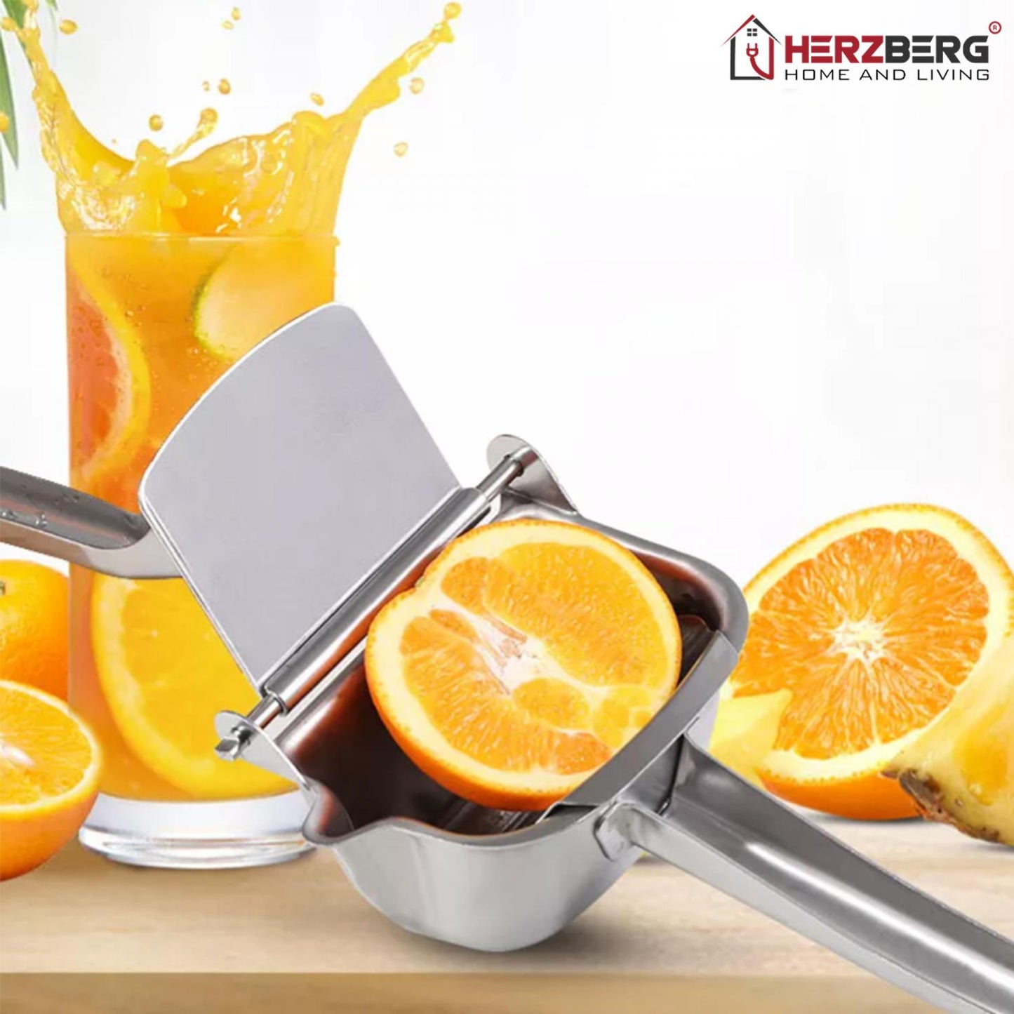 Herzberg roestvrijstalen pers - fruitpers - Bivakshop