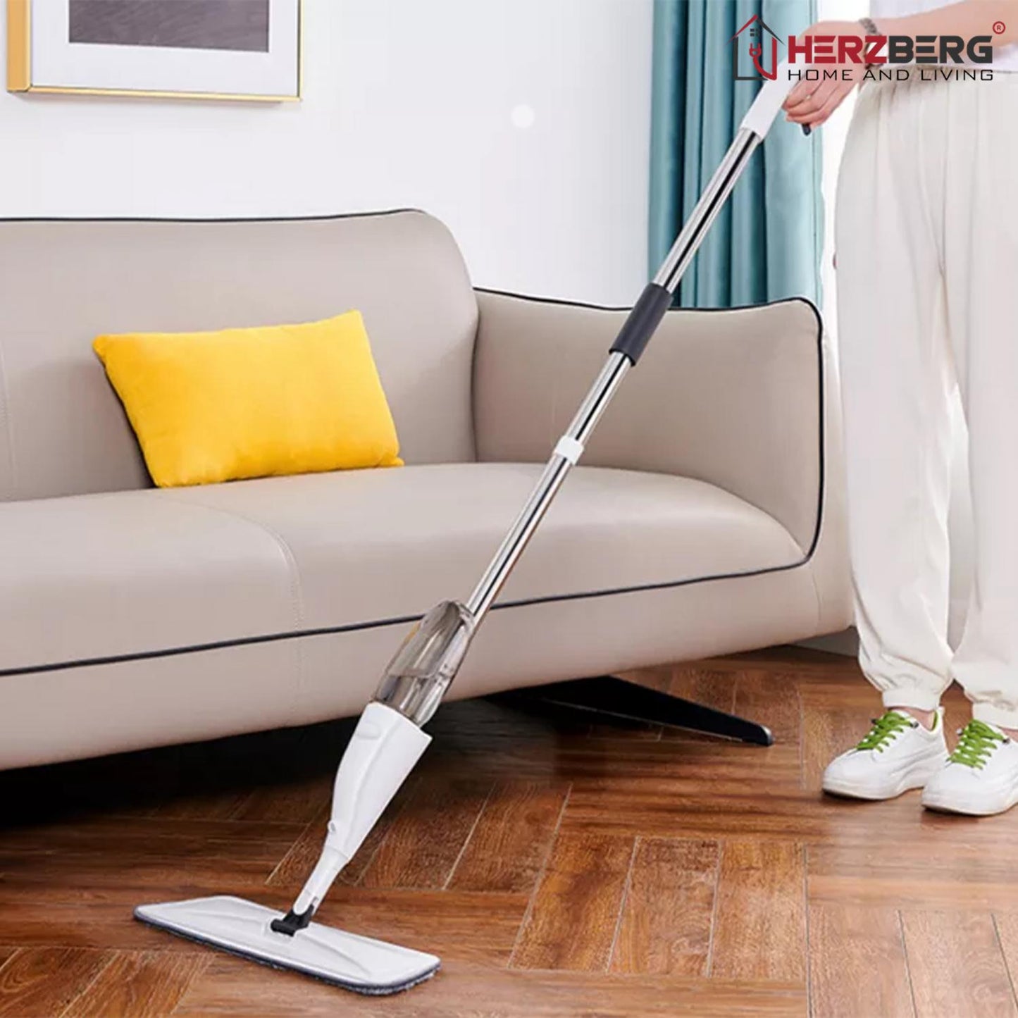 Herzberg vloerwisser met waternevel - vloermop - Bivakshop