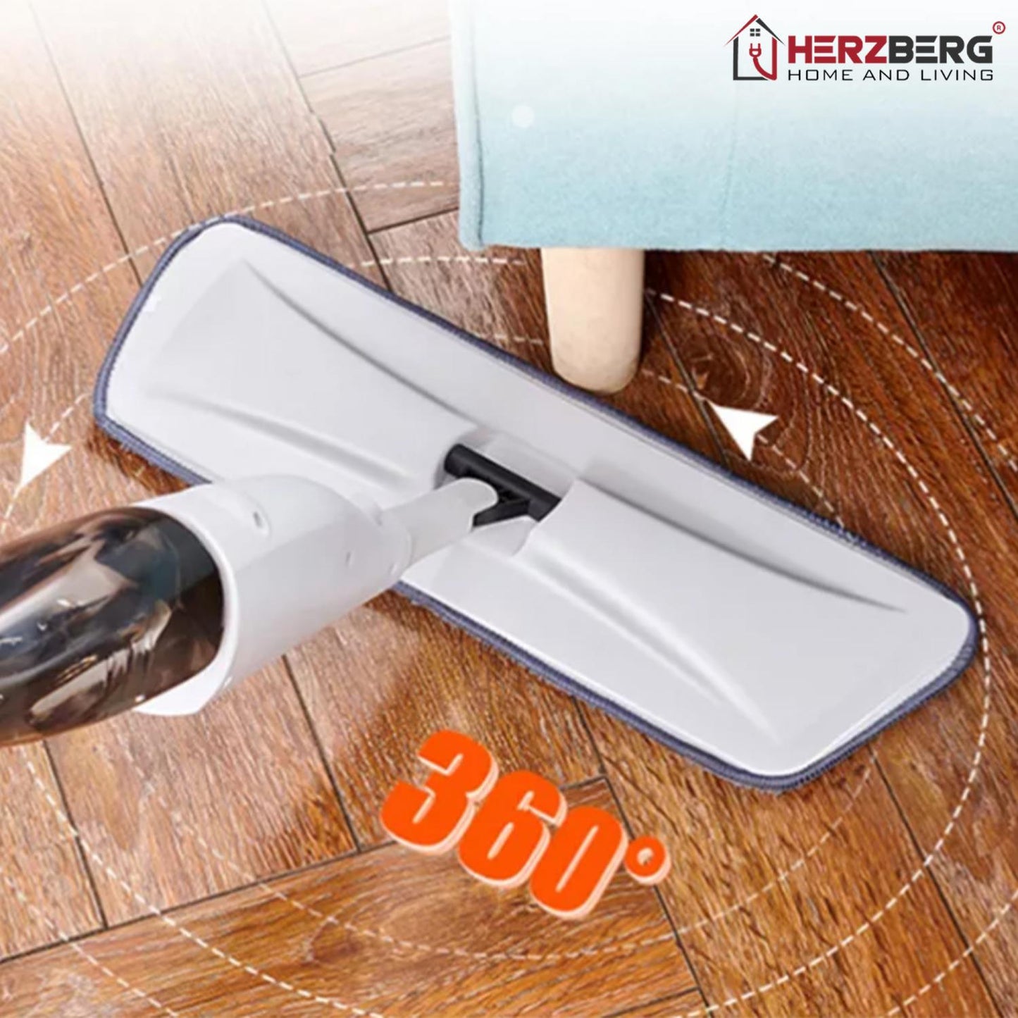 Herzberg vloerwisser met waternevel - vloermop - Bivakshop