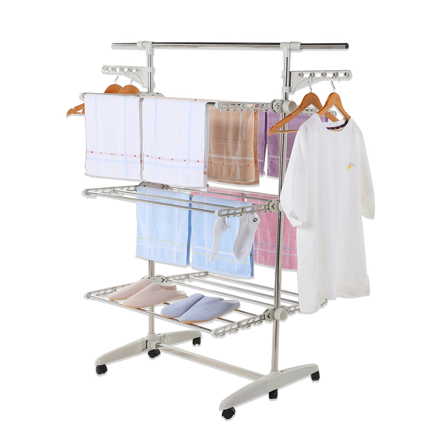 Herzberg wasdroogrek met 3 niveaus wit - Bivakshop
