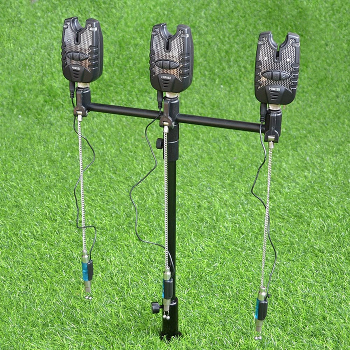 Hirisi Karpervissen draagtas met beetverklikkers, steunen en swingers - Karpervissen draagtas met apparatuur - Voor 2 of 3 hengels - Bivakshop