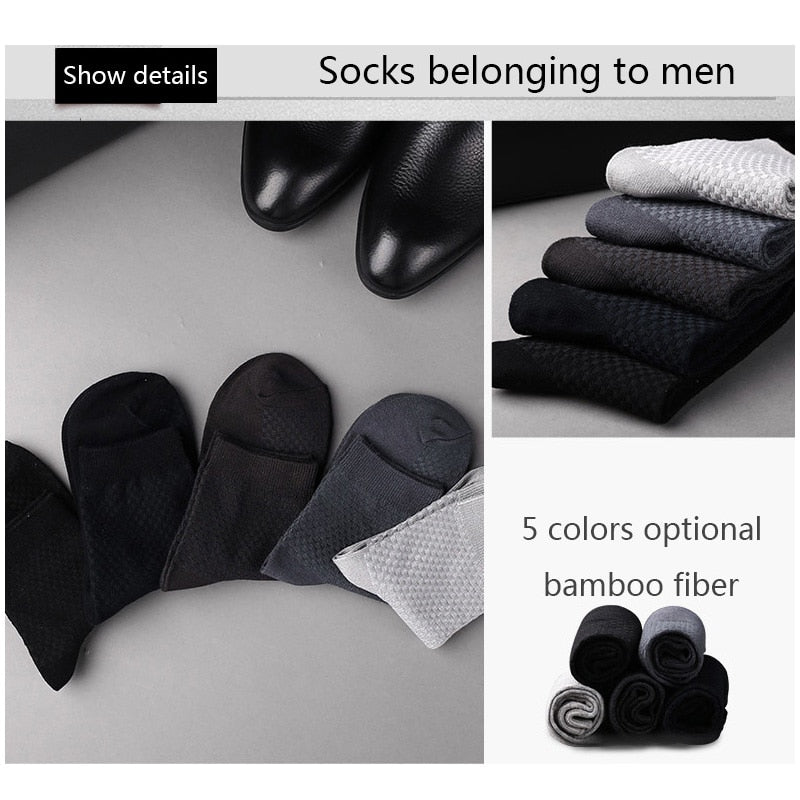 Hoge Kwaliteit 10 paren mannen bamboevezel sokken - Ademend - Lange Sokken - Maat 38-45 - Bivakshop