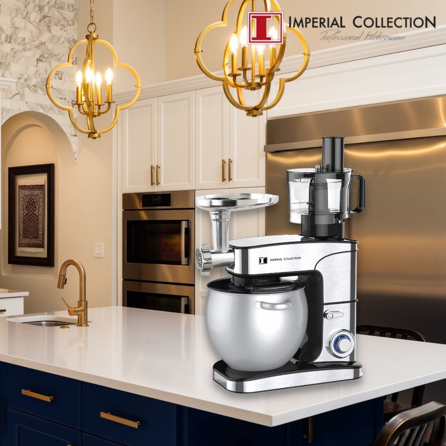 Imperial Collection ontwikkelde Keukenmixer, Vleesmolen En Citruspers in 1 - IM-KM2500 - Bivakshop