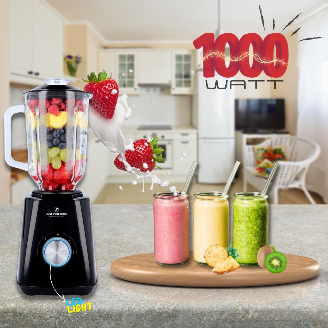 Just Perfecto JL-03: 1000W Blender & Smoothie Maker - 1.5L - Bivakshop