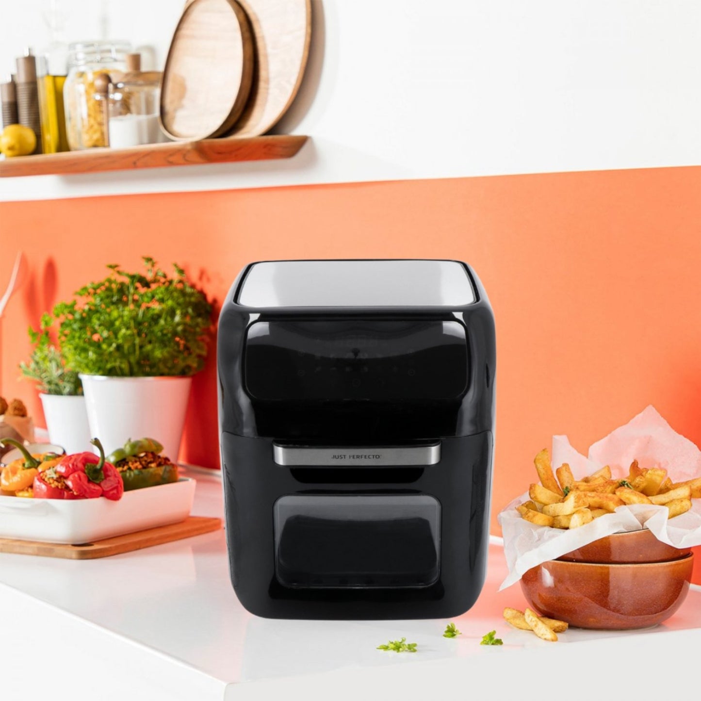 Just Perfecto JL-08: 1800W 12-in-1 Airfryer XXL - 12L - Bivakshop