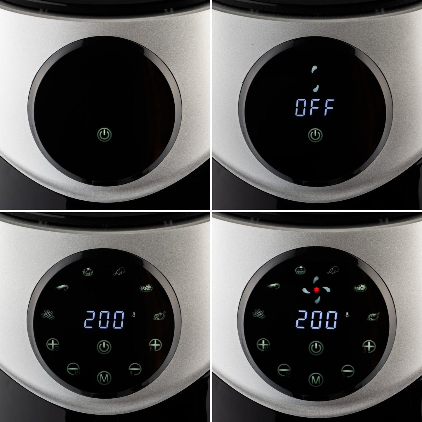 Just Perfecto JL-20: 1400W heteluchtfriteuse met led-aanraakbediening - 3,2 l - Bivakshop