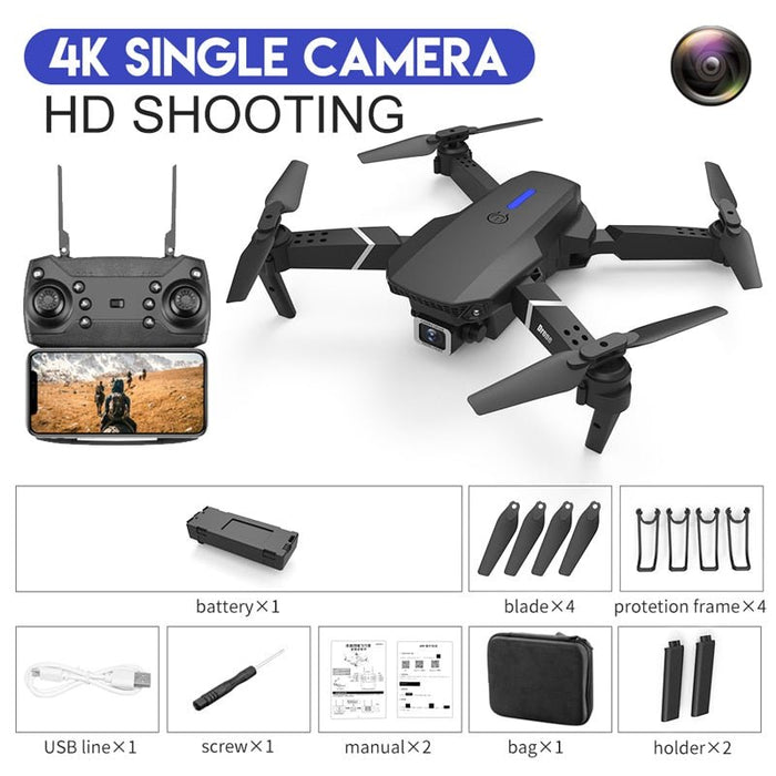 KDBFA 2023 nieuwe E88 Pro WIFI FPV Drone met 4K camera - Opvouwbare quadcopter - Bivakshop
