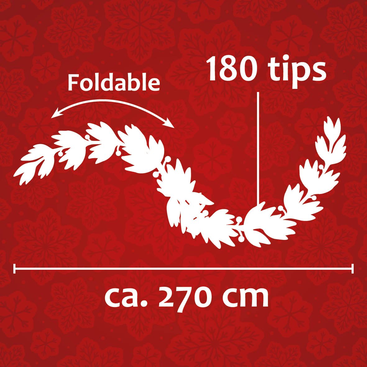 Kerst Guirlande 270Cm - Bivakshop