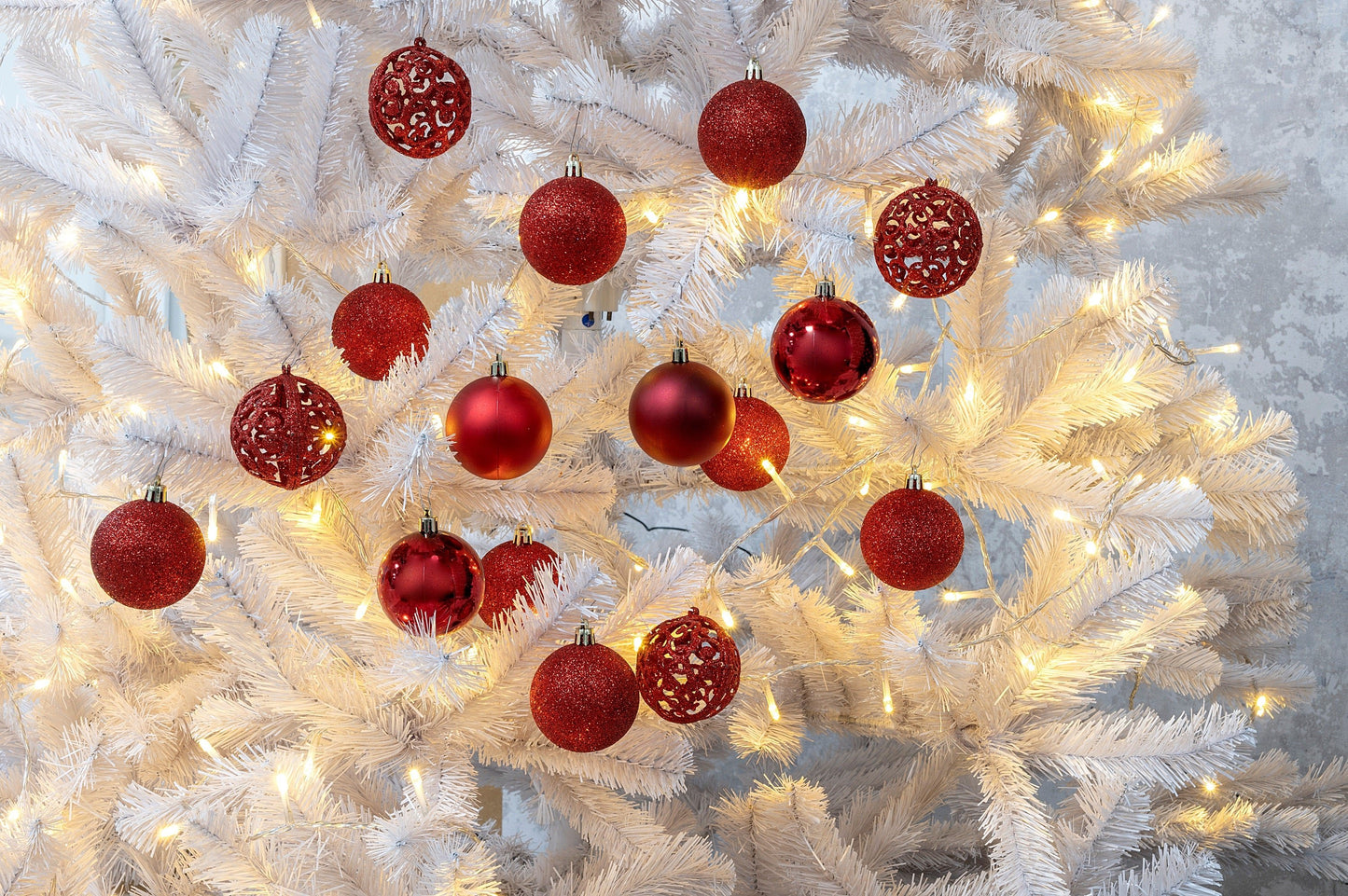Kerstballen Set Rood 24 Stuks - Bivakshop