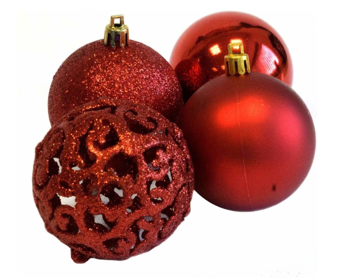 Kerstballen Set Rood 24 Stuks - Bivakshop