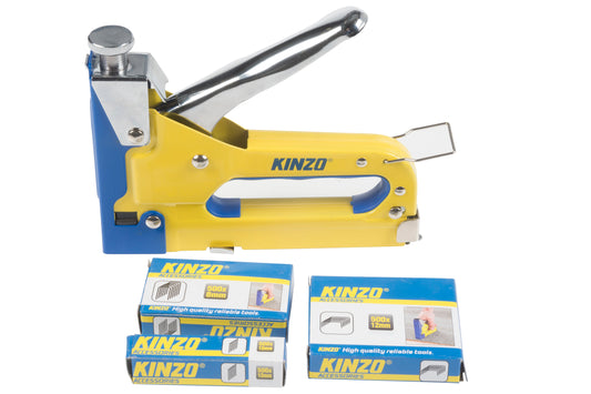 Kinzo robuuste nietmachine - Voor vloerbedekking, meubelstoffering en klussen - Bivakshop