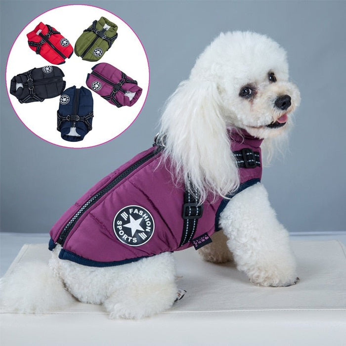 Kleine en medium honden harnas - Puppy Kleding - Waterdichte Hond Jas - Reflecterend Vest - Bivakshop