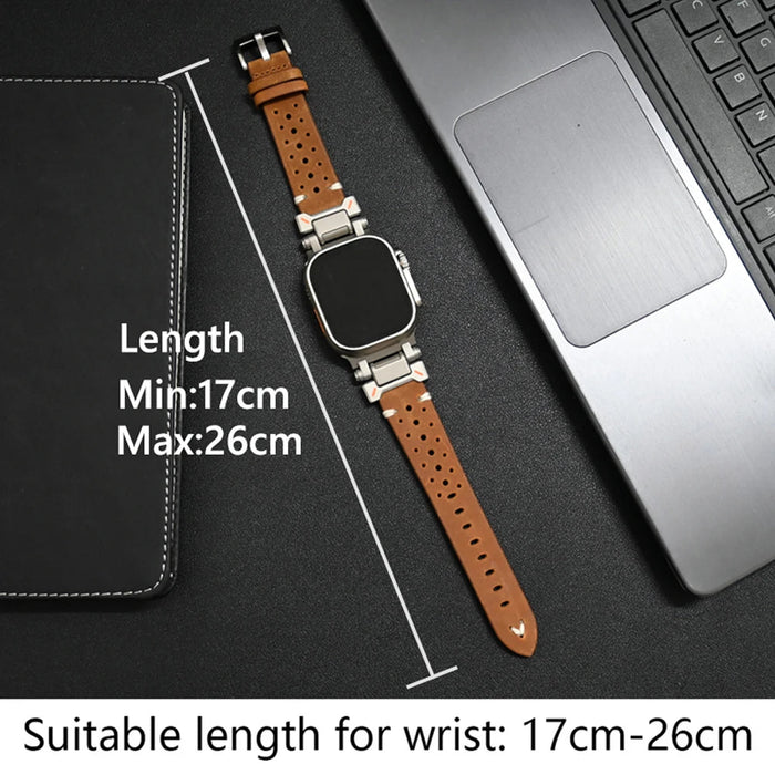 Leren band voor Apple Watch Ultra 2 - 45 en 49 mm modellen - Bivakshop
