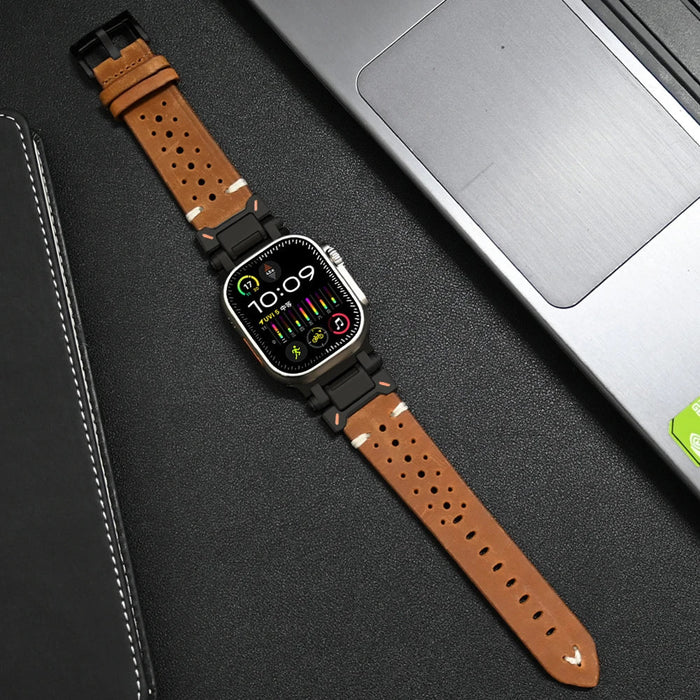 Leren band voor Apple Watch Ultra 2 - 45 en 49 mm modellen - Bivakshop