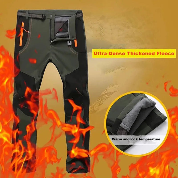 LNGXO dikke warme fleece wandelpants heren - Winter waterdichte en winddichte - Bivakshop