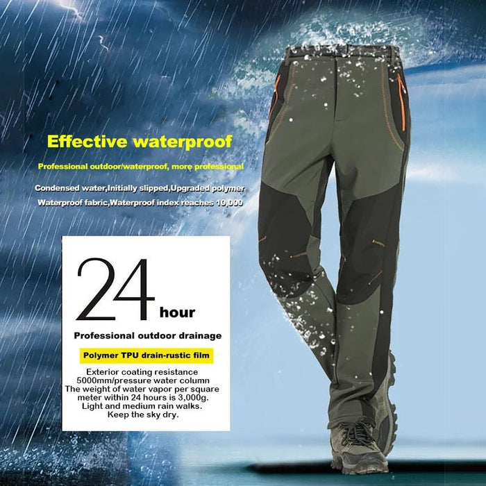 LNGXO dikke warme fleece wandelpants heren - Winter waterdichte en winddichte - Bivakshop