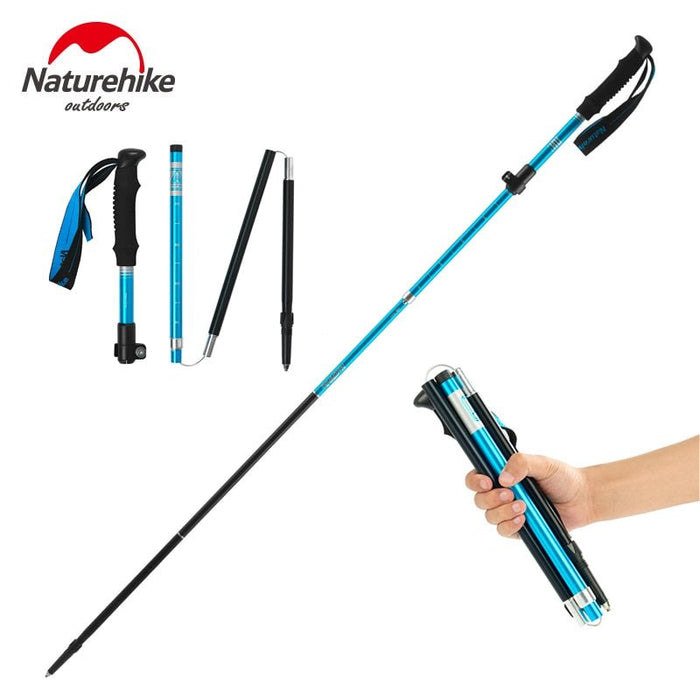 Naturehike wandelstok - Inklapbaar - Nordic Walking Stokken - Lichtgewicht en compact - Bivakshop
