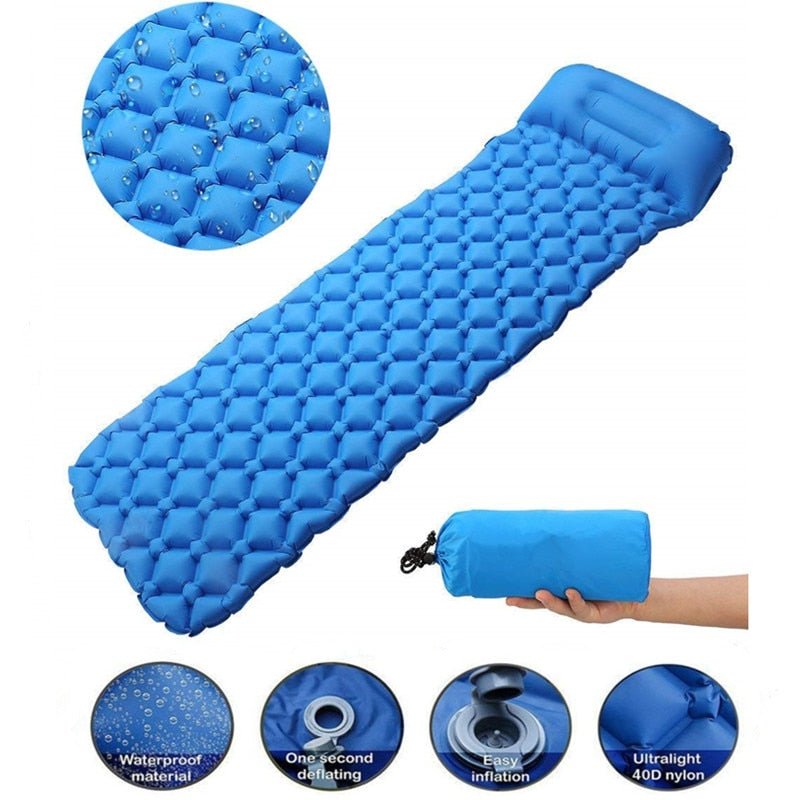 Opblaasbaar matras - 1 persoon - Luchtkussen - Lichtgewicht - Bivakshop