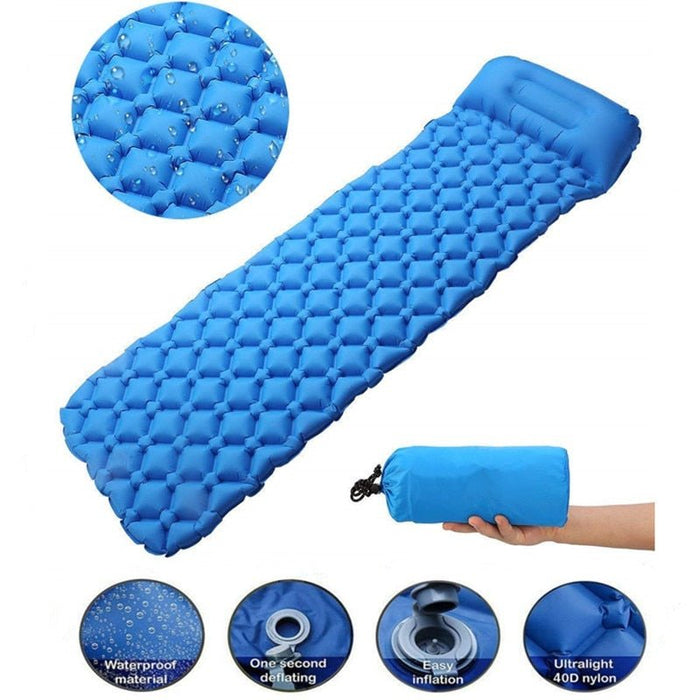 Opblaasbaar matras - 1 persoon - Luchtkussen - Lichtgewicht - Bivakshop